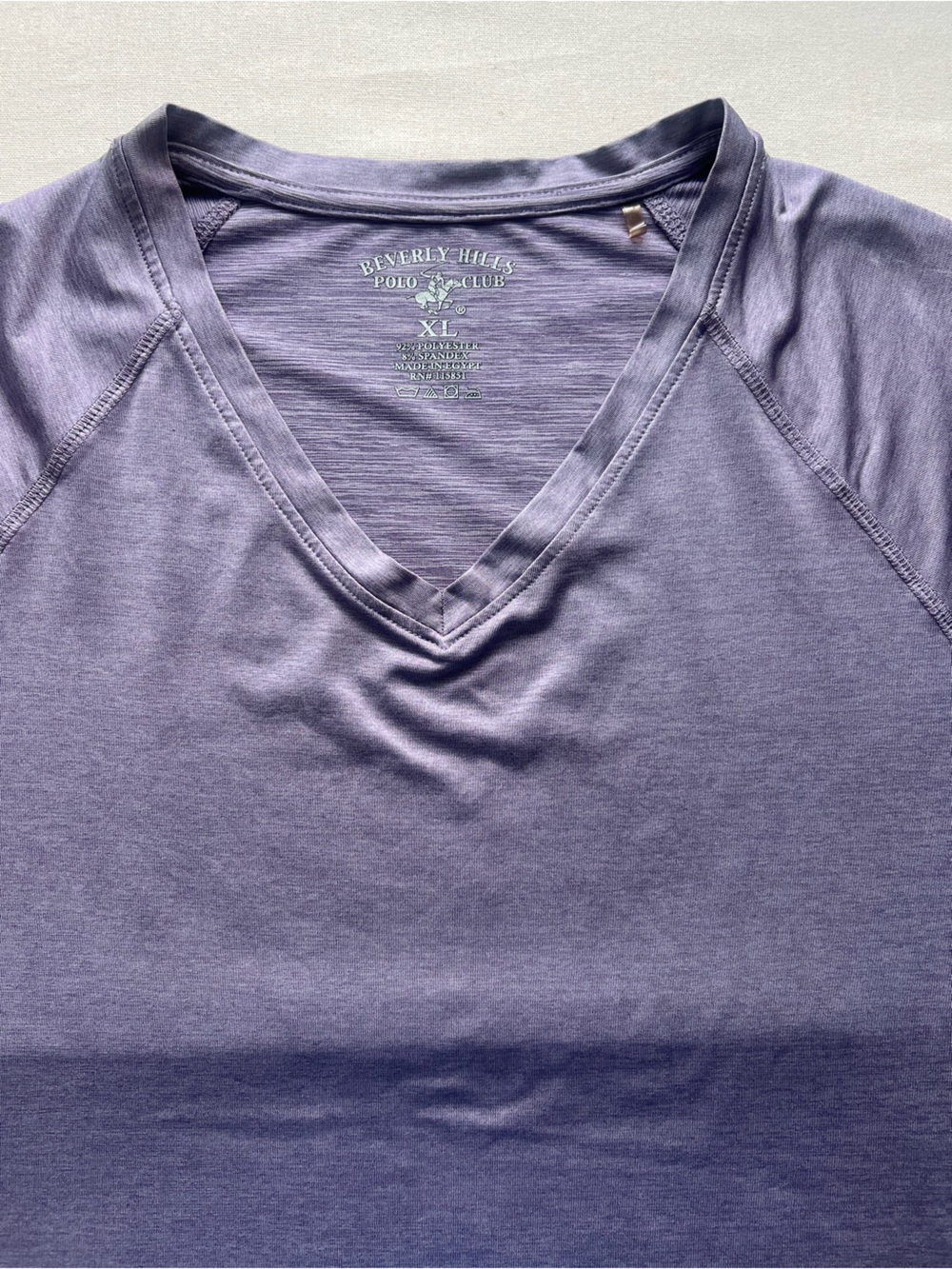 Beverly Hills Polo Club Women's V-Neck Tee - Lavender Purple